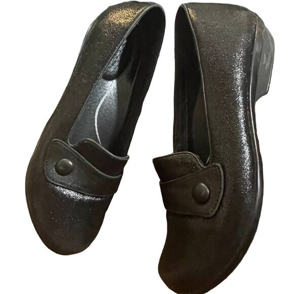 Dansko Olena Size 39 EU Comfort Shoes Clogs Black Shimmer Metallic Womens 8.5 9 - Picture 6 of 9